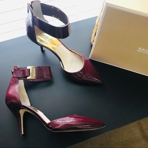 Michael Kors Giuliana Mid Ankle Strap Pump Sz 8M